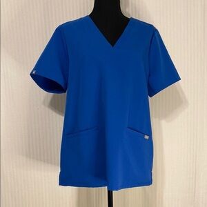 Figs Technical Collection Scrubs Medical Uniform Short Sleeve Size Large